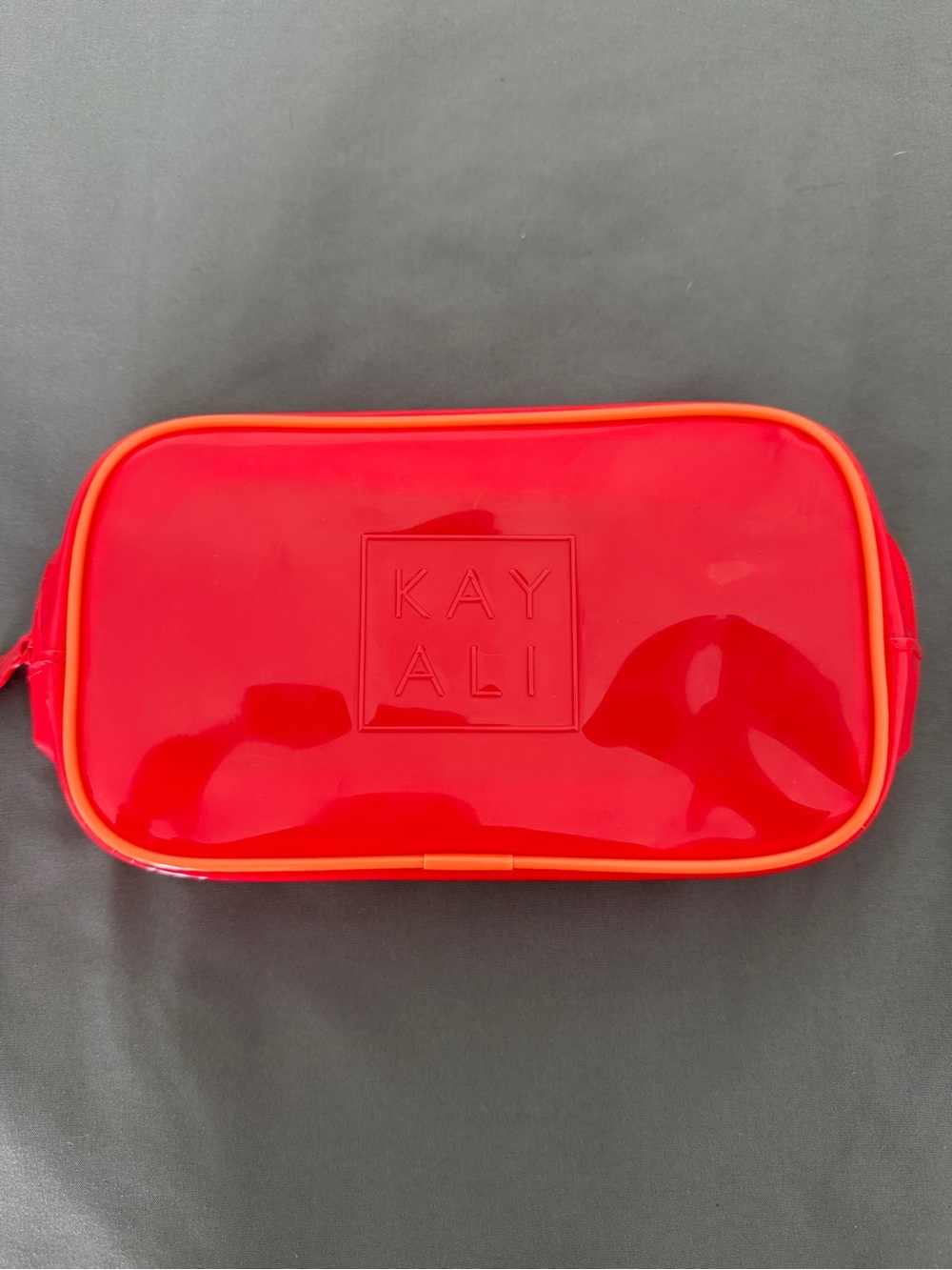 KAYALI Red Glossy Cosmetic Bag